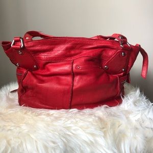 B. Makowsky Red Leather Purse